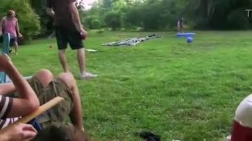 Young extreme couple fucking in outdoor