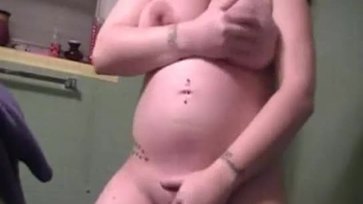Sexy pregnant girl on webcam
